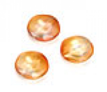 Glas Formperle Linse, orange